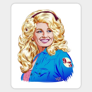 Dolly Parton - An illustration by Paul Cemmick Sticker